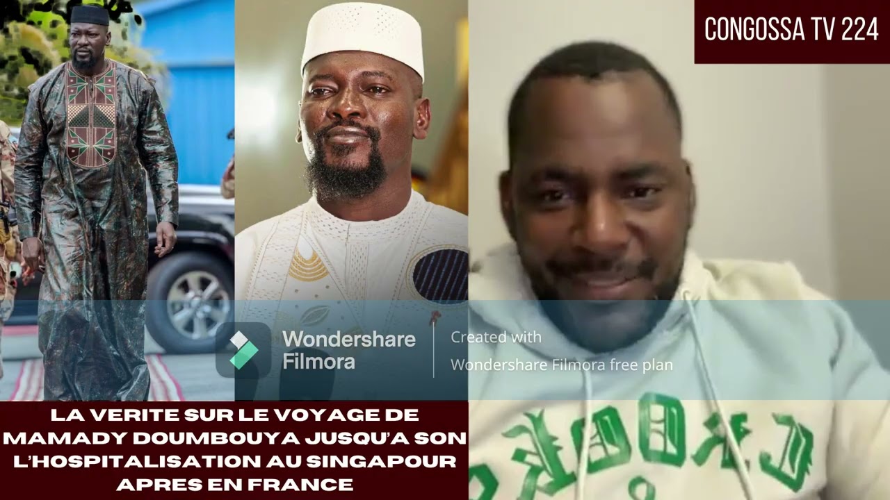 LA VERITE SUR LE VOYAGE MAMADY DOUMBOUYA JUSQU'A L'HOSPITALISATION AU SINGAPOUR APRES EN FRANCE