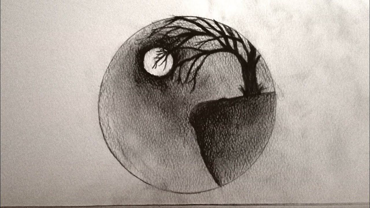Easy sketch draw from pencil ✏️ 👌 easy sketch of nature ✨️| easy pencil ✏️ draw sketch of nature ♥️.