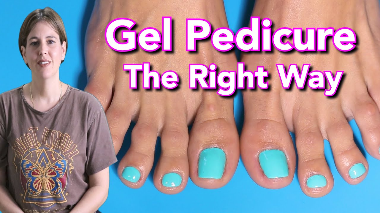 A Proper Salon Pedicure With Gel Step By Step. Watch Me Work.