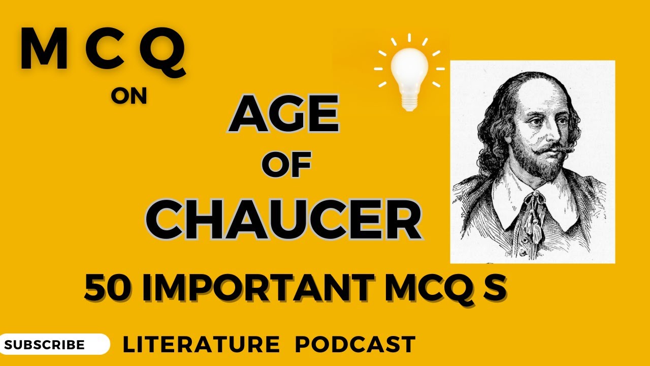Age of Chaucer MCQs, unit I, Trb English literature, UG TRB