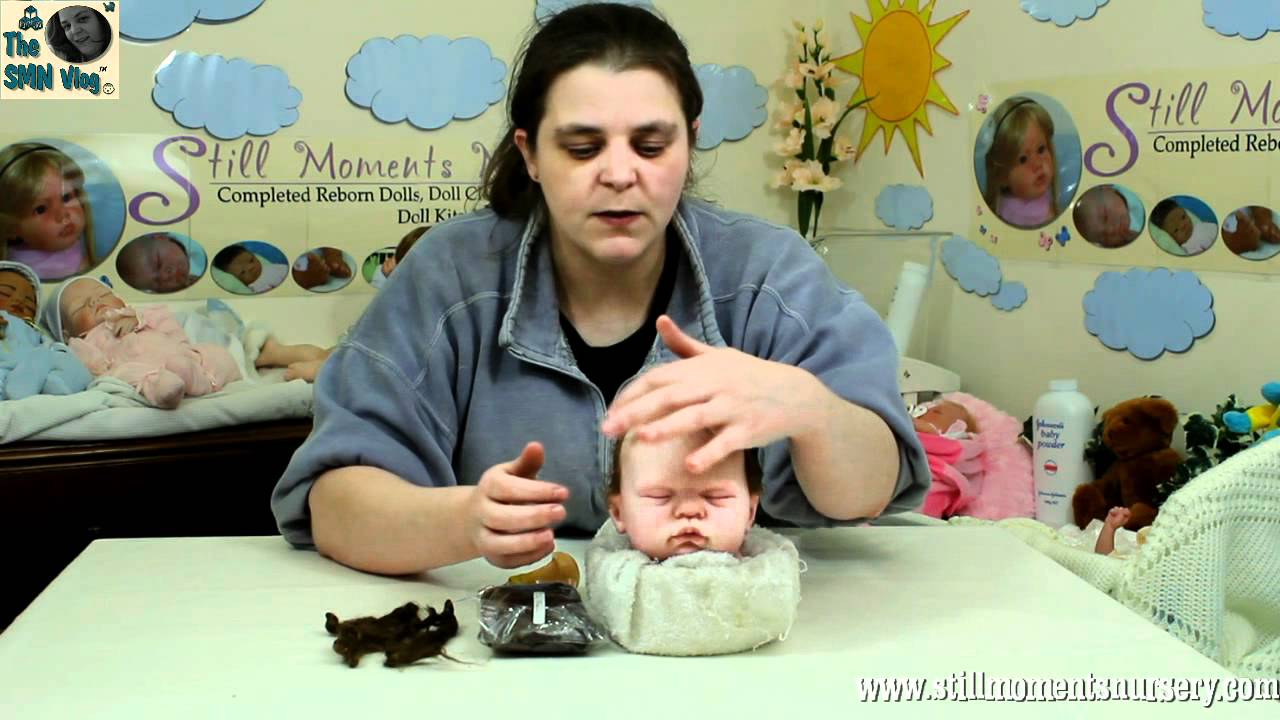 Rooting the hair line on your reborn doll - Nikki Holland vlog #122