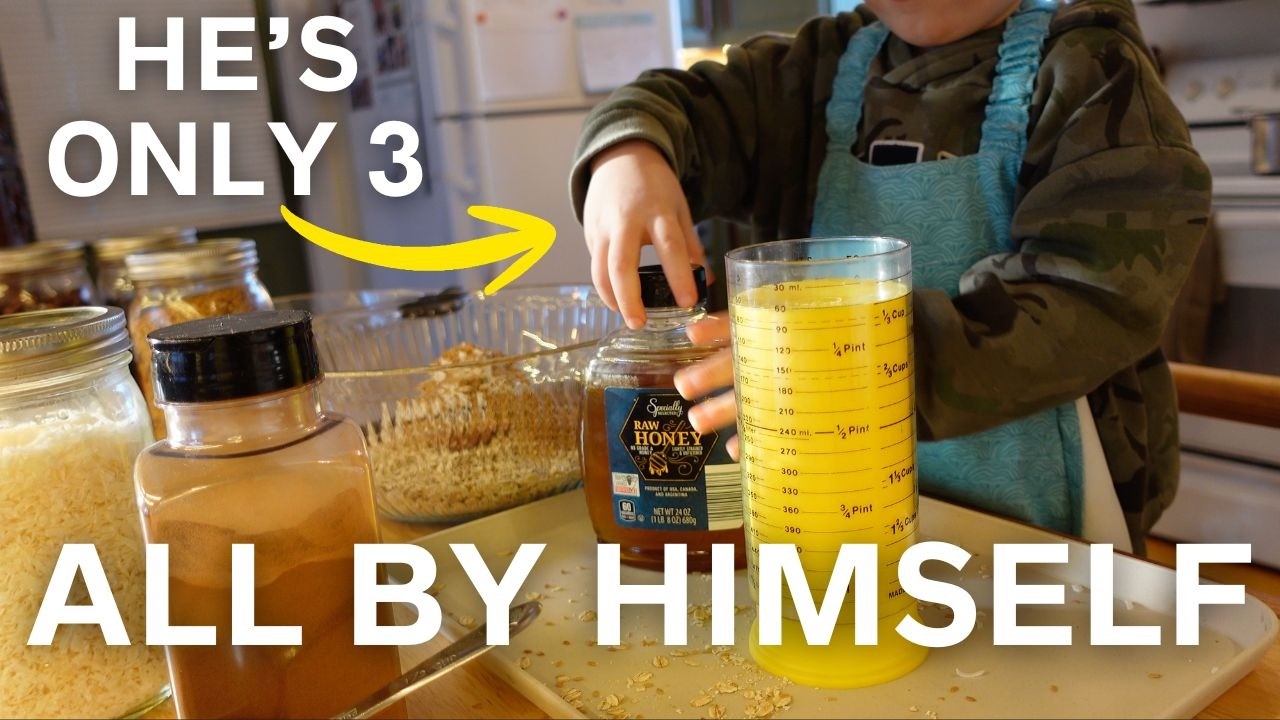 A 3-Year-Old Makes Homemade Granola—Start to Finish (UNEDITED)
