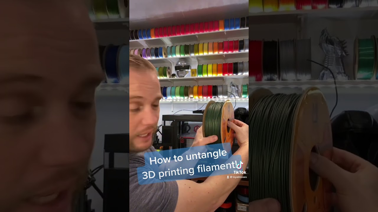 Как распутать катушку нити для 3D-печати #шорты