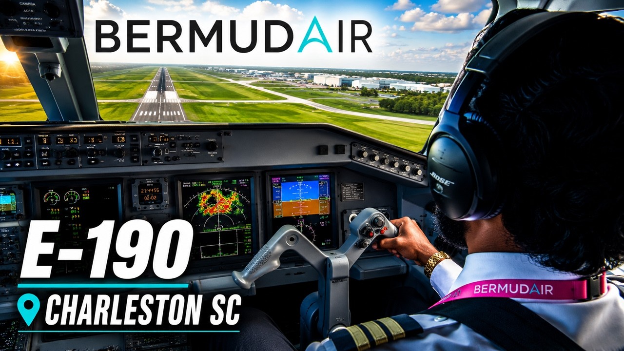 Scenic Bermuda Takeoff on our 1st flight to Charleston SC