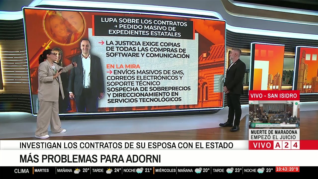 📢 M&Aacute;S PROBLEMAS PARA MANUEL ADORNI: INVESTIGAN LOS CONTRATOS DE LA ESPOSA CON EL ESTADO