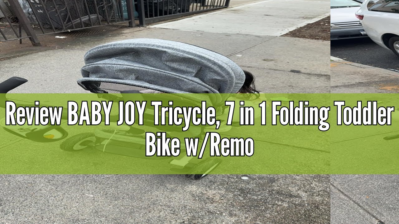 Review BABY JOY Tricycle, 7 in 1 Folding Toddler Bike w/Removable Push Handle, Rotatable Seat