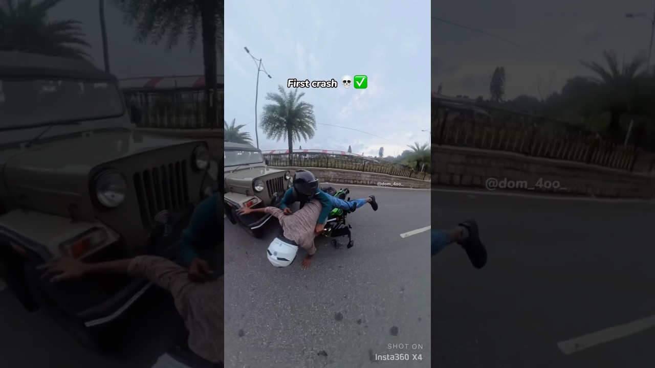 First crash ⚡️ video#dominar400#bajaj#tirupati#tirumala#viralvideo#viralshort#trendingshorts#