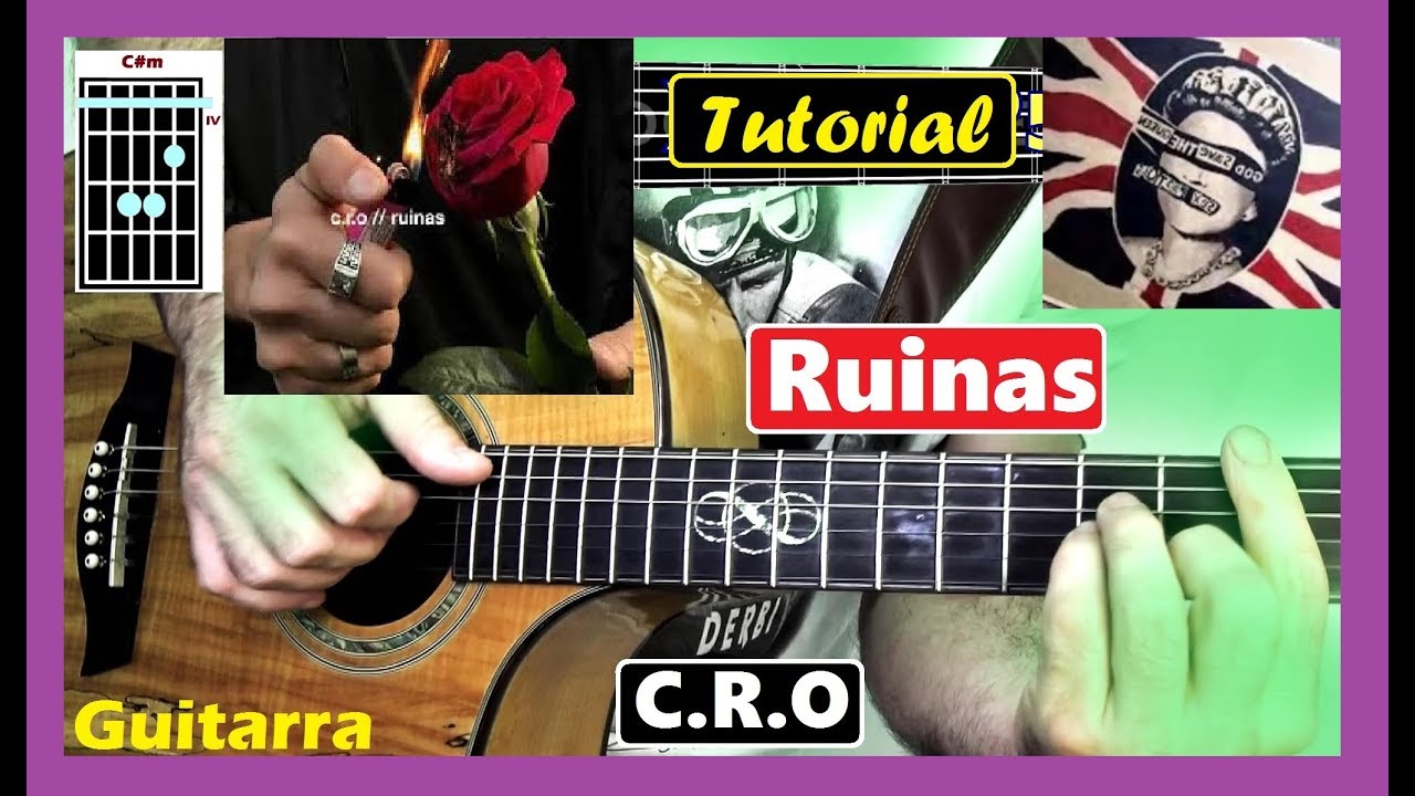[ARPEGIO] COMO Tocar 🔥 RUINAS • C.R.O [GUITARRA] Acordes, Tutorial FACIL, TABS, paso a paso