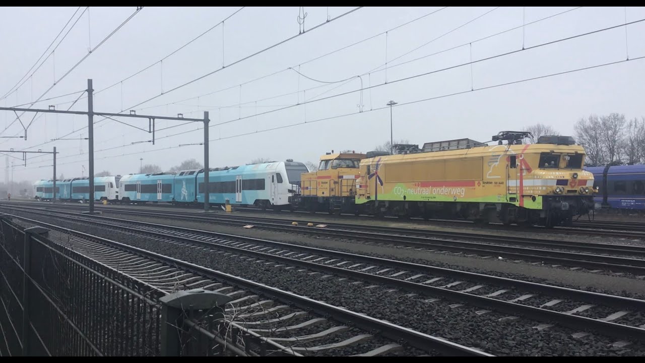 Shunting nice rare seldom train ( consist) Strukton and Arriva and Freight Train in 1 video 👍👍👍👍👍🚂🚂🚂