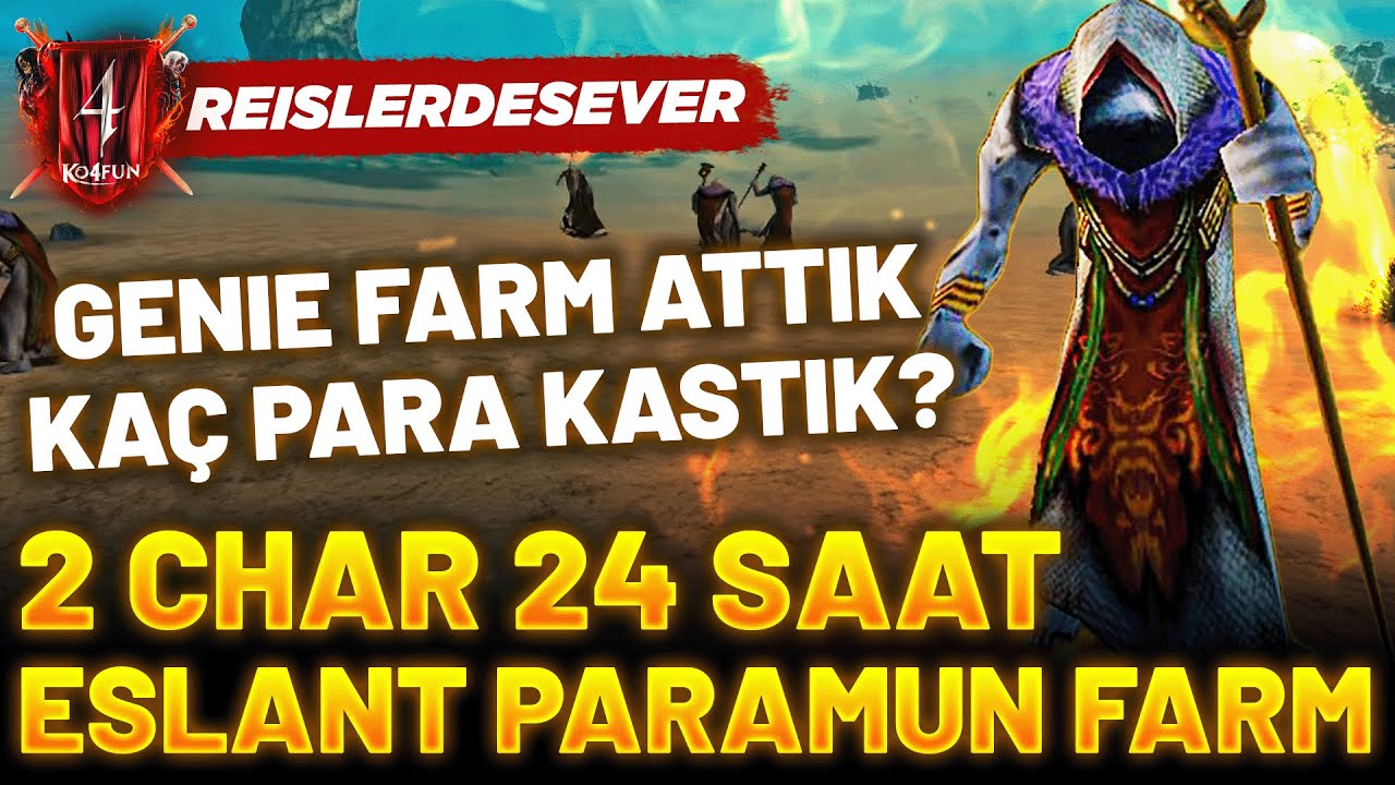 🔥KO4FUN🔥GENESİS Eslant Paramunda 24 Saat Genie Farm Attık Kac Para Kastık ?#knightonline #mmorpgs
