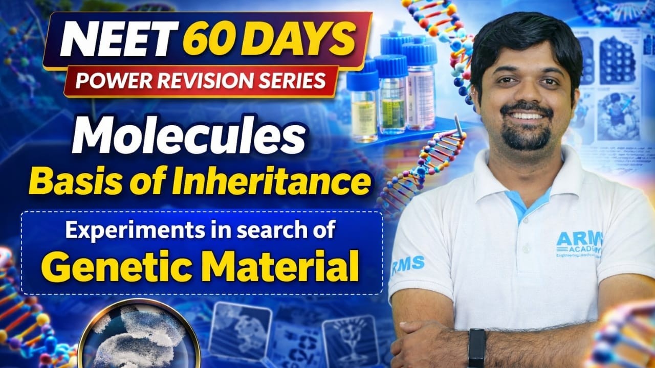 NEET 2026 – 60 Day Revision | Molecular Basis of Inheritance | Genetic Material Experiments | RD Sir