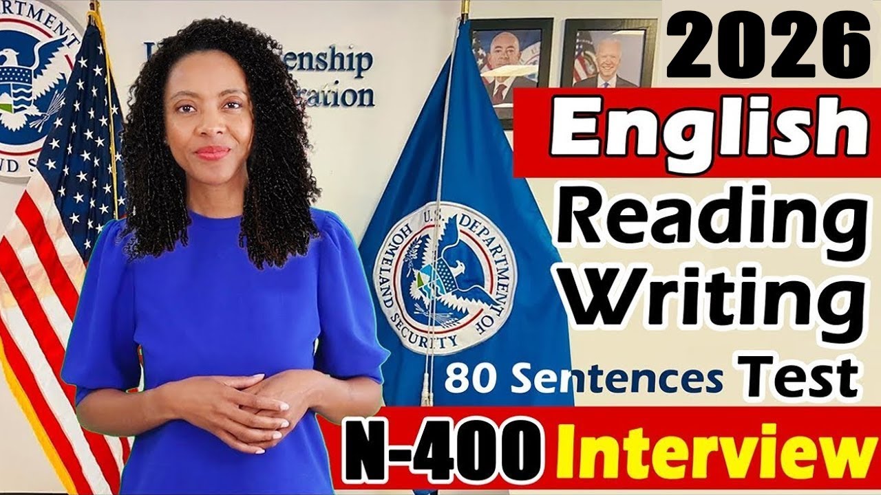 2026 OFFICIAL English Reading & Writing Test for the US Citizenship Interview N-400 Interview!!