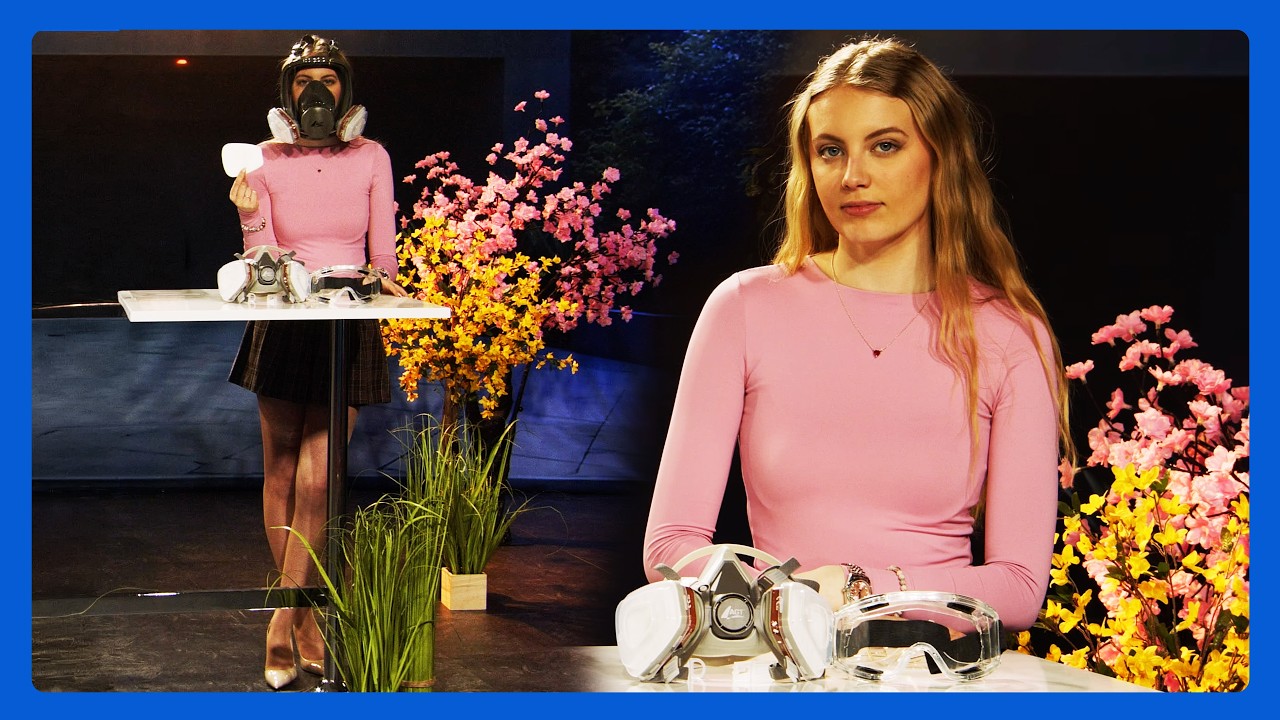 Lina pr&auml;sentiert die neue Atemschutzmaske aus dem Katalog @PEARL-TV