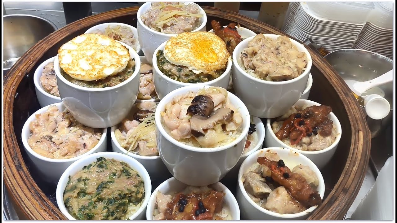 香港懷舊點心包點糕點  Hong Kong Costalgic Food Steamed Rice Dimsum 蝦餃燒賣 叉燒包春卷 鳳爪排骨飯 鹹魚肉餅飯 北菇滑雞飯 煎魚餅 馬拉糕 包點料理上環