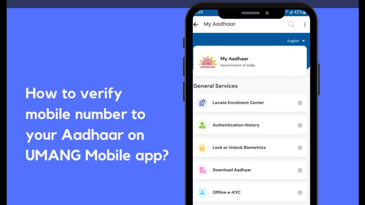 How to verify mobile number in Aadhaar on UMANG App?