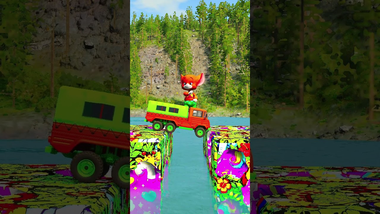 Jerry's Epic Truck Jump Challenge! 🚚💨 #Shorts