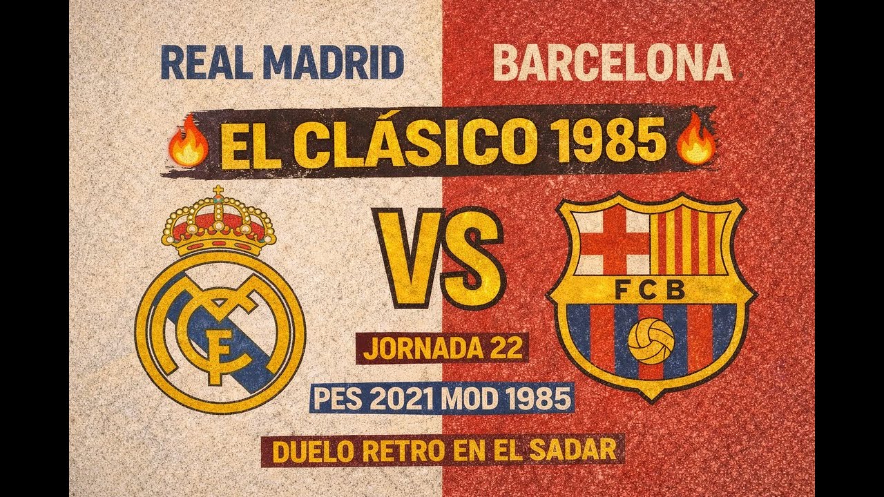 R.Madrid vs Barcelona 1985 | PES 2021 Retro Jornada 22 ⚽🔥