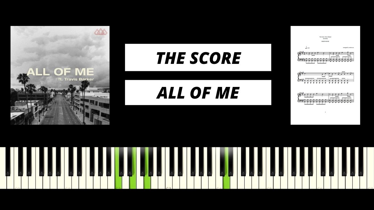 The Score - All of Me feat. Travis Barker (Piano Tutorial & Cover)