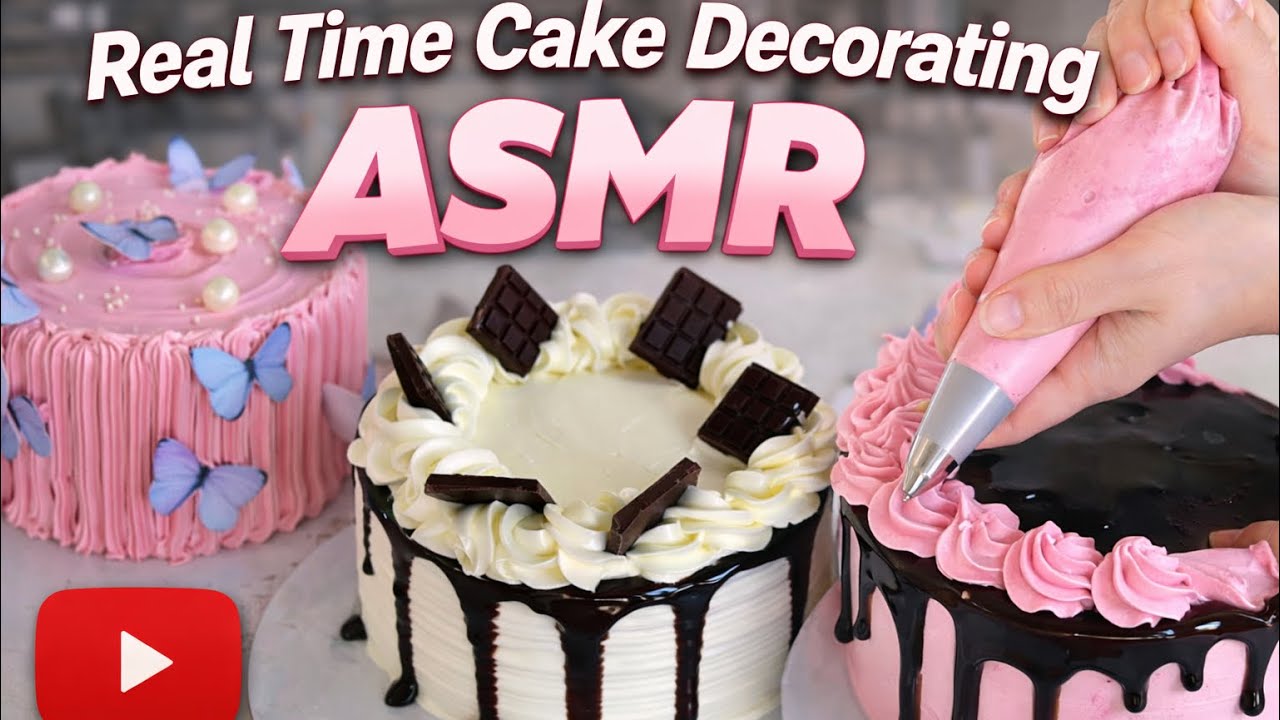 Satisfying Real Time Cake Decorating | No Talking 