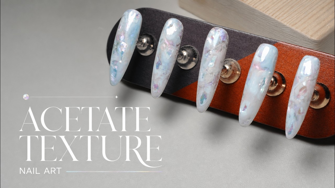 Looks Like Real Acetate! 😱 Easy Hand-Painted Texture Nail Tutorial