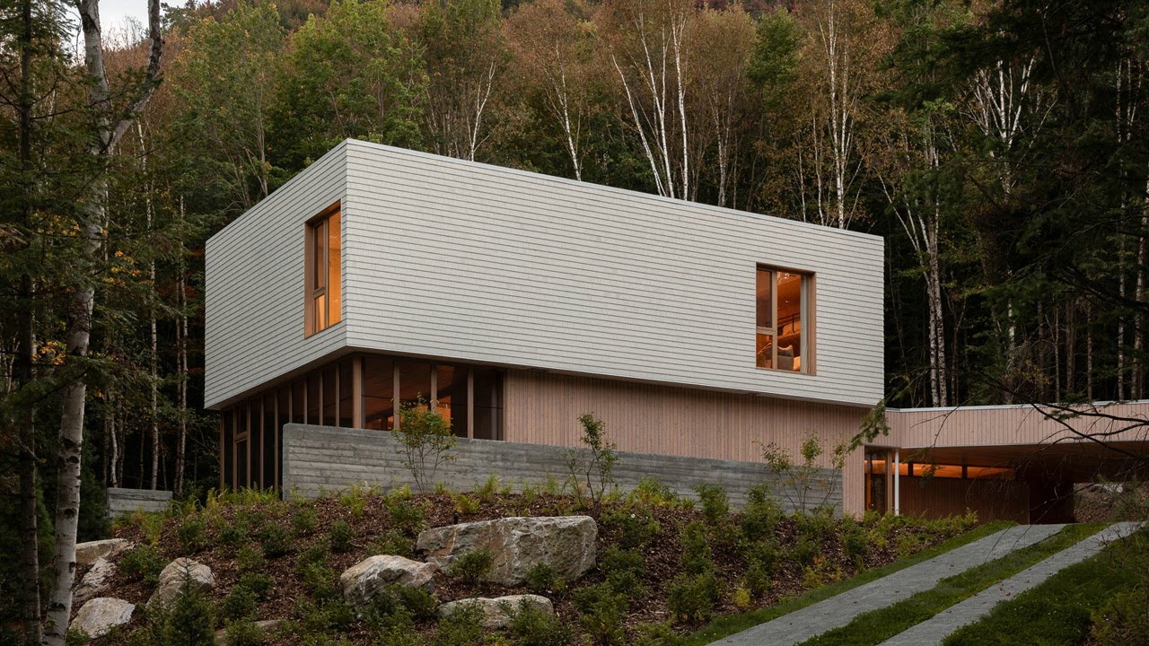 Serene & Cedar-Clad Oasis In The Heart of Quebec&rsquo;s Forest Blends Modern Design With Natural Harmony