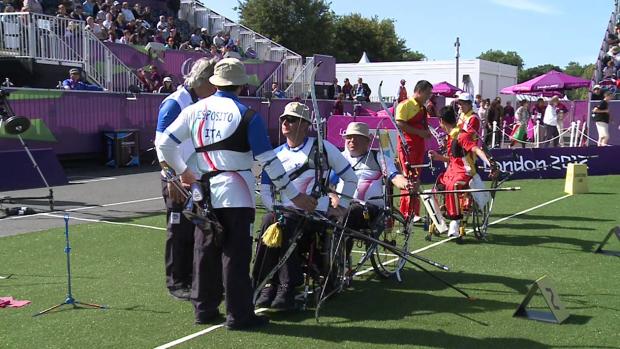Archery - China v Italy - Men's Team Recurve Quarterfinal 3 -  London 2012 Paralympic Games