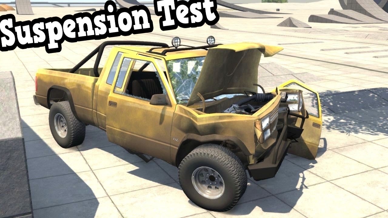 BeamNG Drive - D15 Extended Cab Off Road Version Suspension Test + Crash