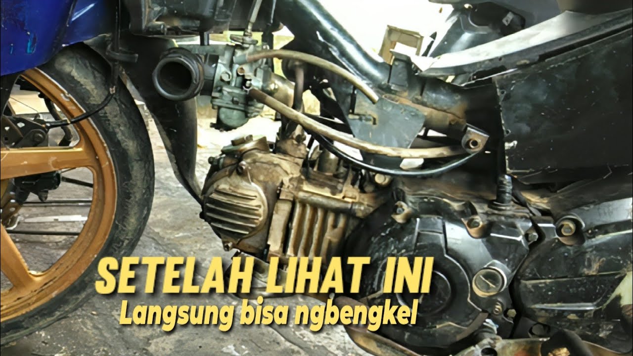 Cara bongkar blok silinder head motor Yamaha vega Jupiter