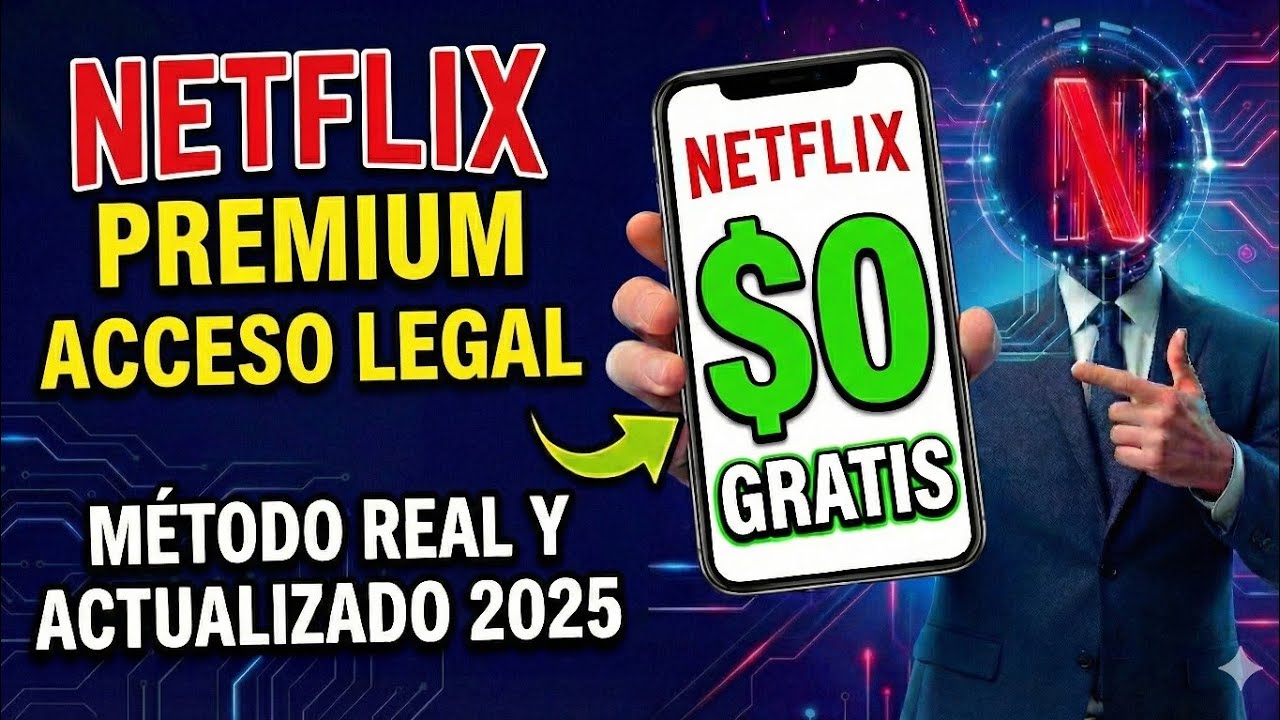 C&oacute;mo Tener Netflix Premium GRATIS 2025 ($0 D&oacute;lares) - M&eacute;todo Legal y Actualizado ✅