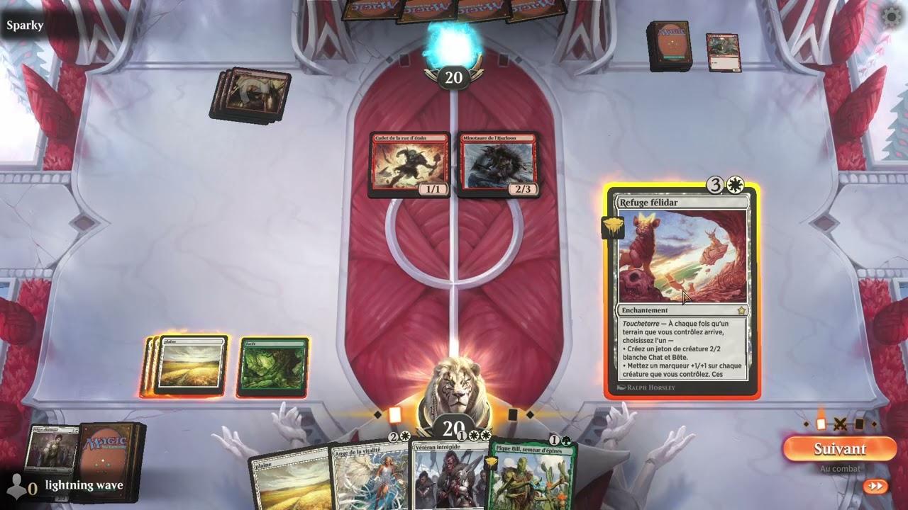 MTG Arena partie deck blanc vert bleu 1