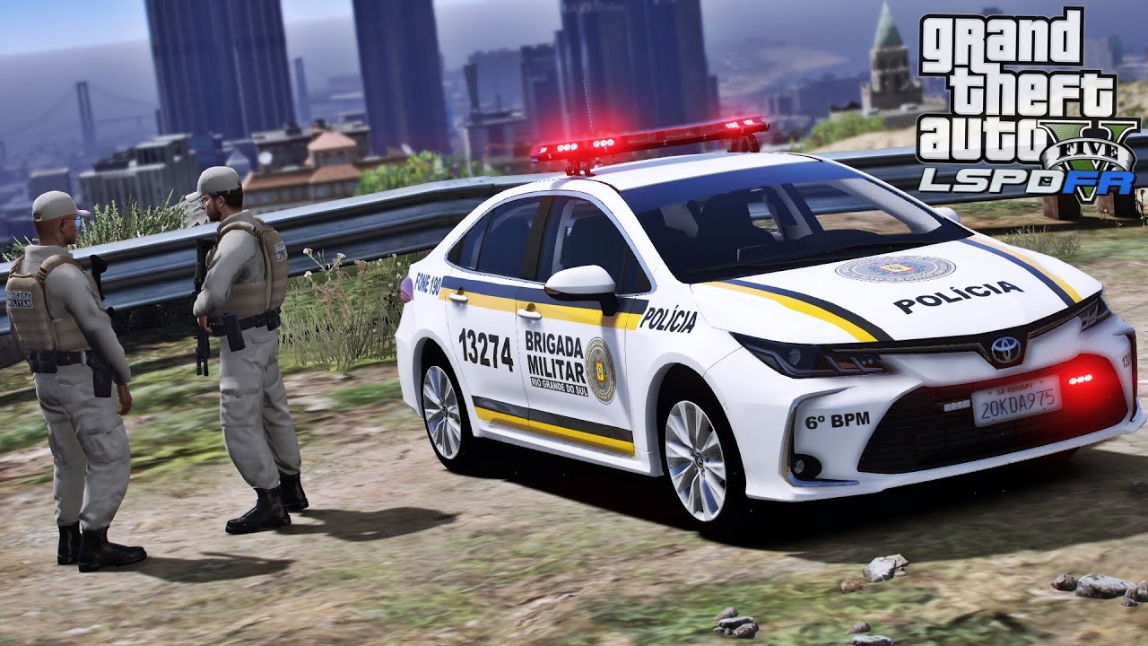 GTA V BMRS - PATRULHAMENTO COM A BRIGADA MILITAR | TOYOTA COROLLA 2021 - NOVO FARDAMENTO BMRS 2023