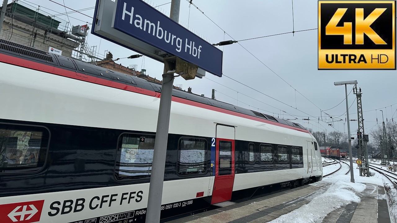 !!! My day:【4k】My 1. SBB-2xGiruno Hamburg-Basel-EuroCity-Express Video: ECE8 Hamburg Hbf