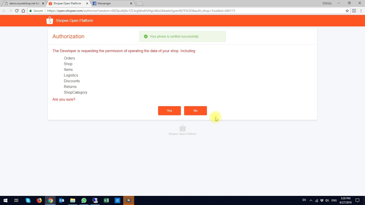 How to activate Shopee API
