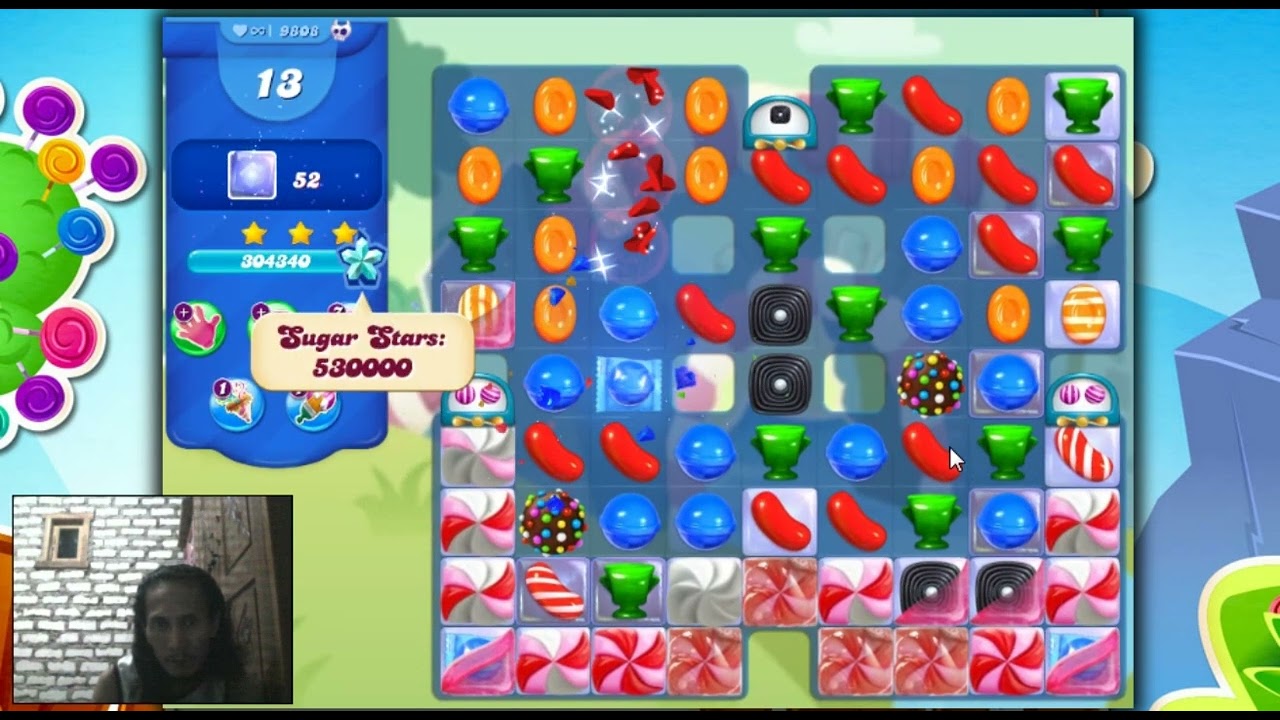 Candy Crush Saga Level 9808 - Sugar Stars, 28 Moves Completed