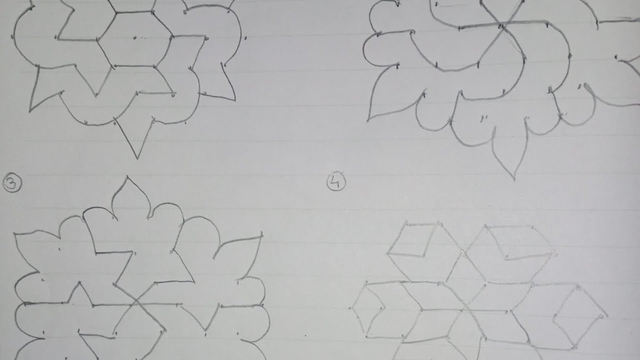 7 ते 4 सोप्या टिपक्यांच्या रांगोळ्या #rangoli #video #artista #youtube