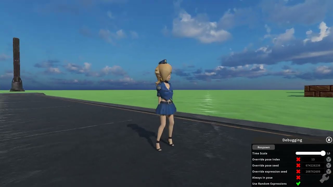 Flattened Girls Rosalina Police flattened (Malleable Girl Simulator 1.8.1)