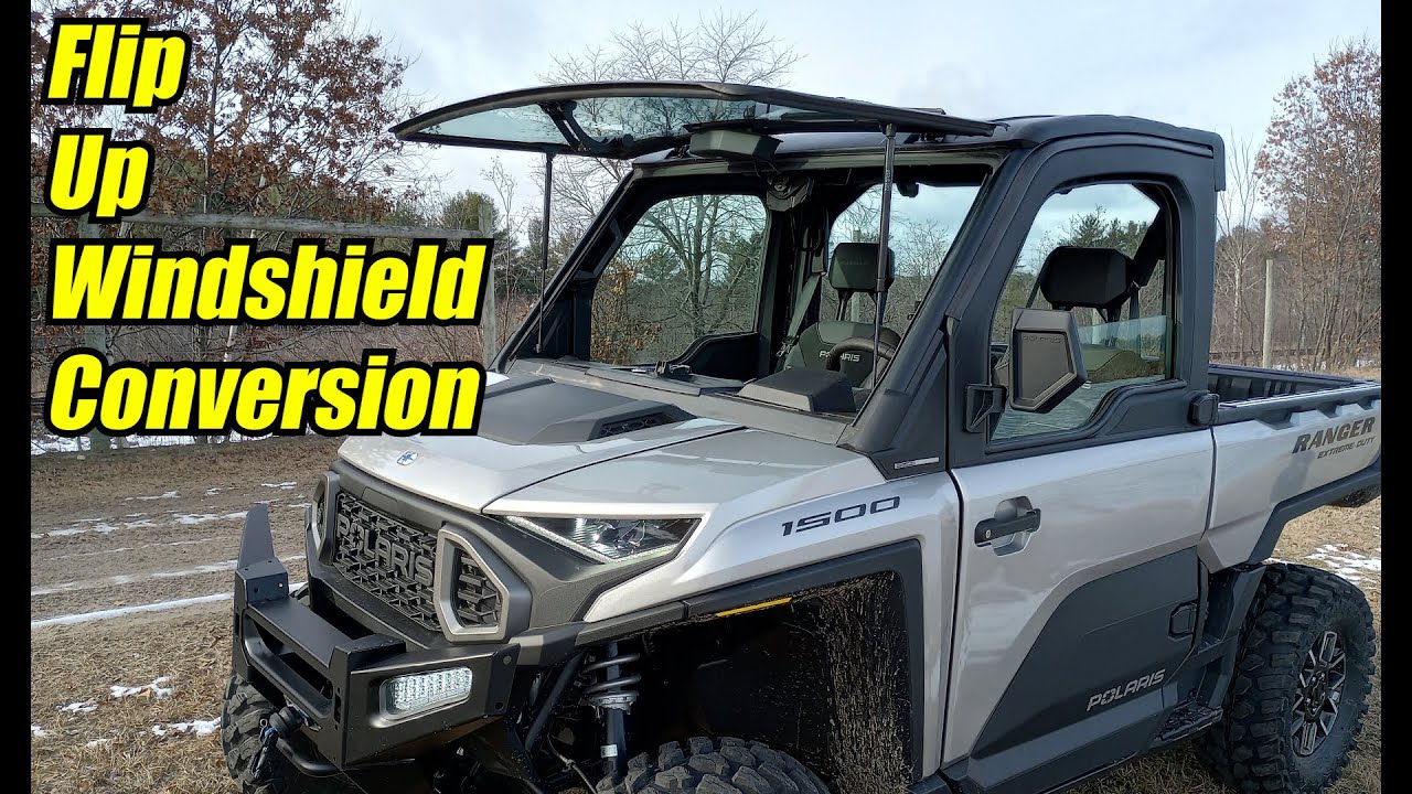 2024 Polaris Ranger 1500XD Northstar Premium Flip Up Windshield Conversion