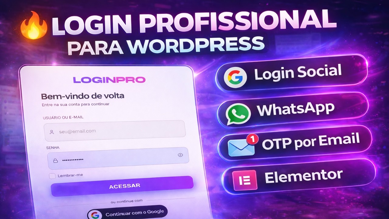 Criei um LOGIN PROFISSIONAL para WordPress (Sem Plugin Caro)