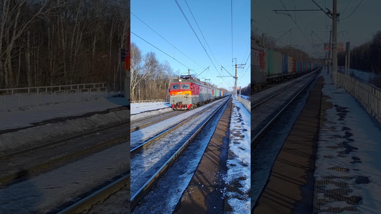 ВЛ10у - 903 с приветливой бригадой проследует о.п. Новогромово. #мжд #вл10у #железнаядорога #railway
