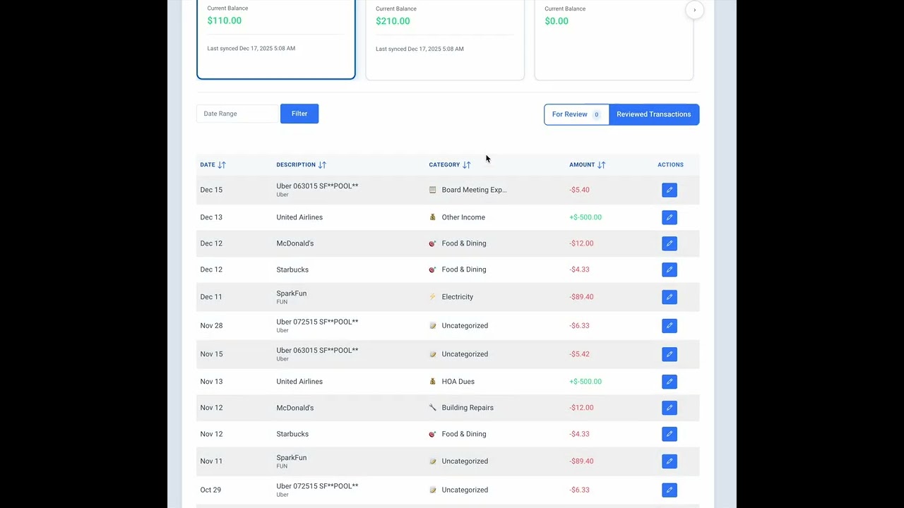 Perfect HOA - Accounting & Bookkeeping Features