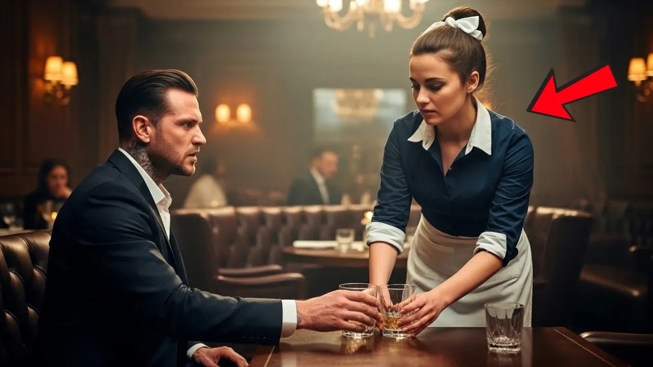 Kelnerka po cichu podmienia jego napój — Szef mafii nagle widzi, że uratowała mu życie
