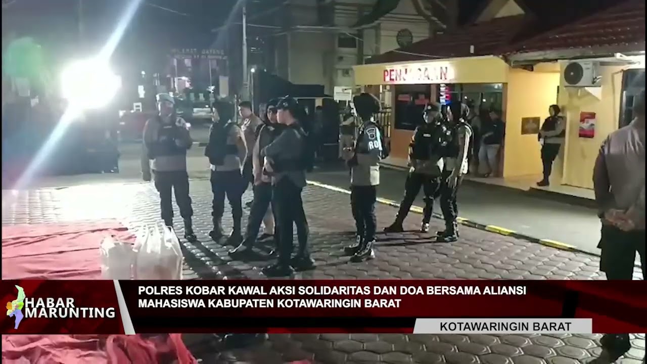 POLRES KOBAR KAWAL AKSI SOLIDARITAS DAN DOA BERSAMA ALIANSI MAHASISWA KABUPATEN KOTAWARINGIN BARAT