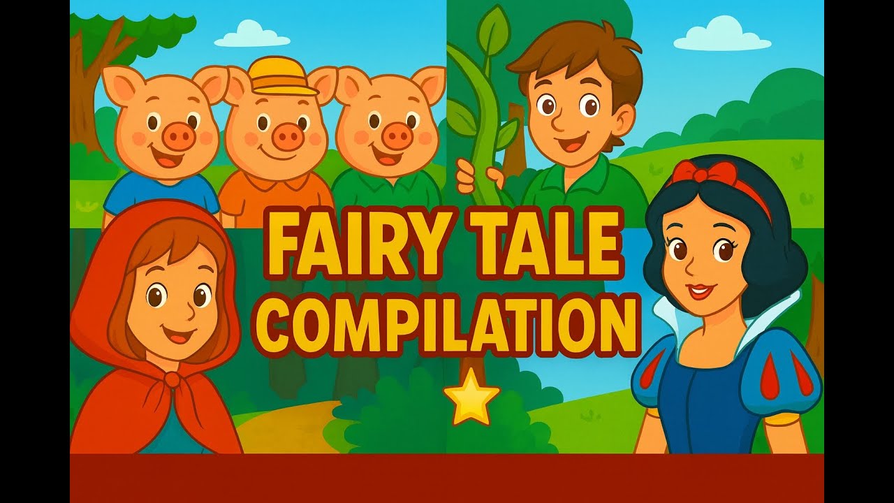 Fairy Tale Compilation 🌟 | The Three Little Pigs, Jack, Little Red Riding  & Snow White