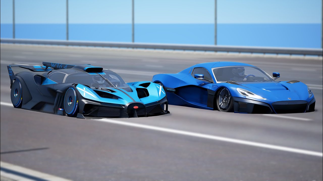 1,000KMH!!! Bugatti Bolide vs Rimac Nevera | DRAG & TRACK RACE