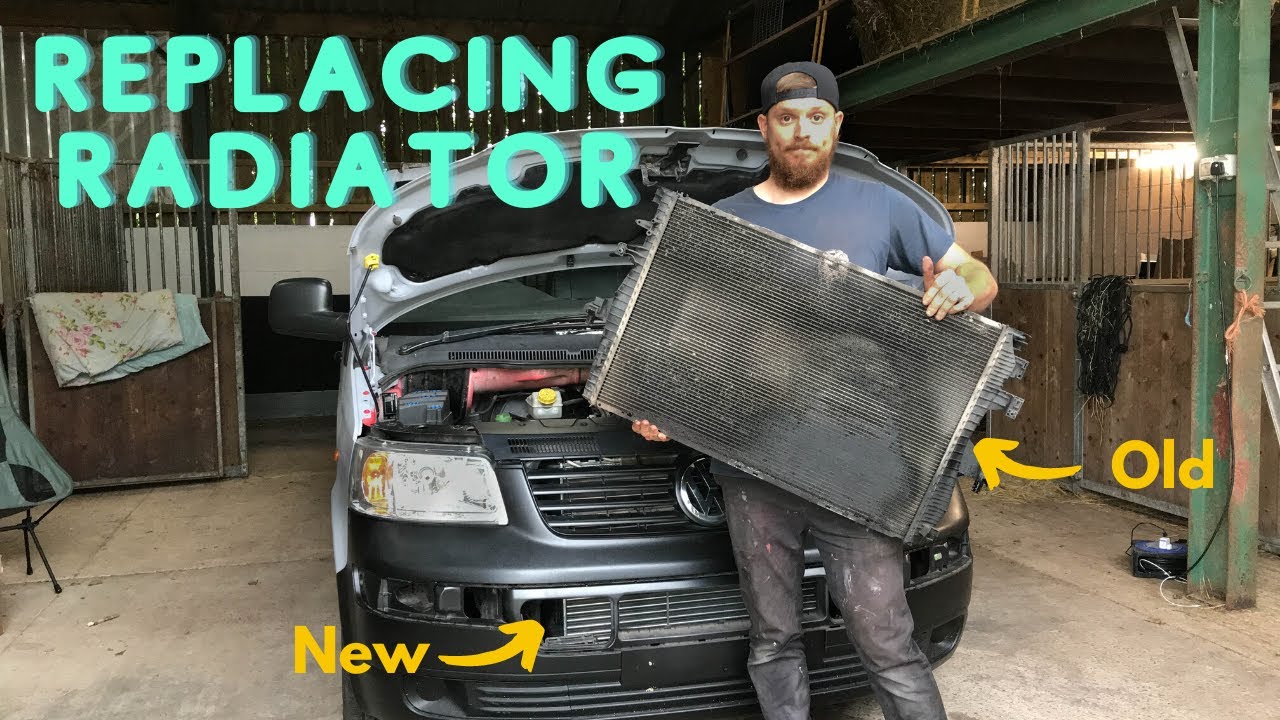 VW T5 'Restoration' Ep15 Radiator Change 1.9 TDI AXB Transporter Coolant Issue Pressurised Coolant