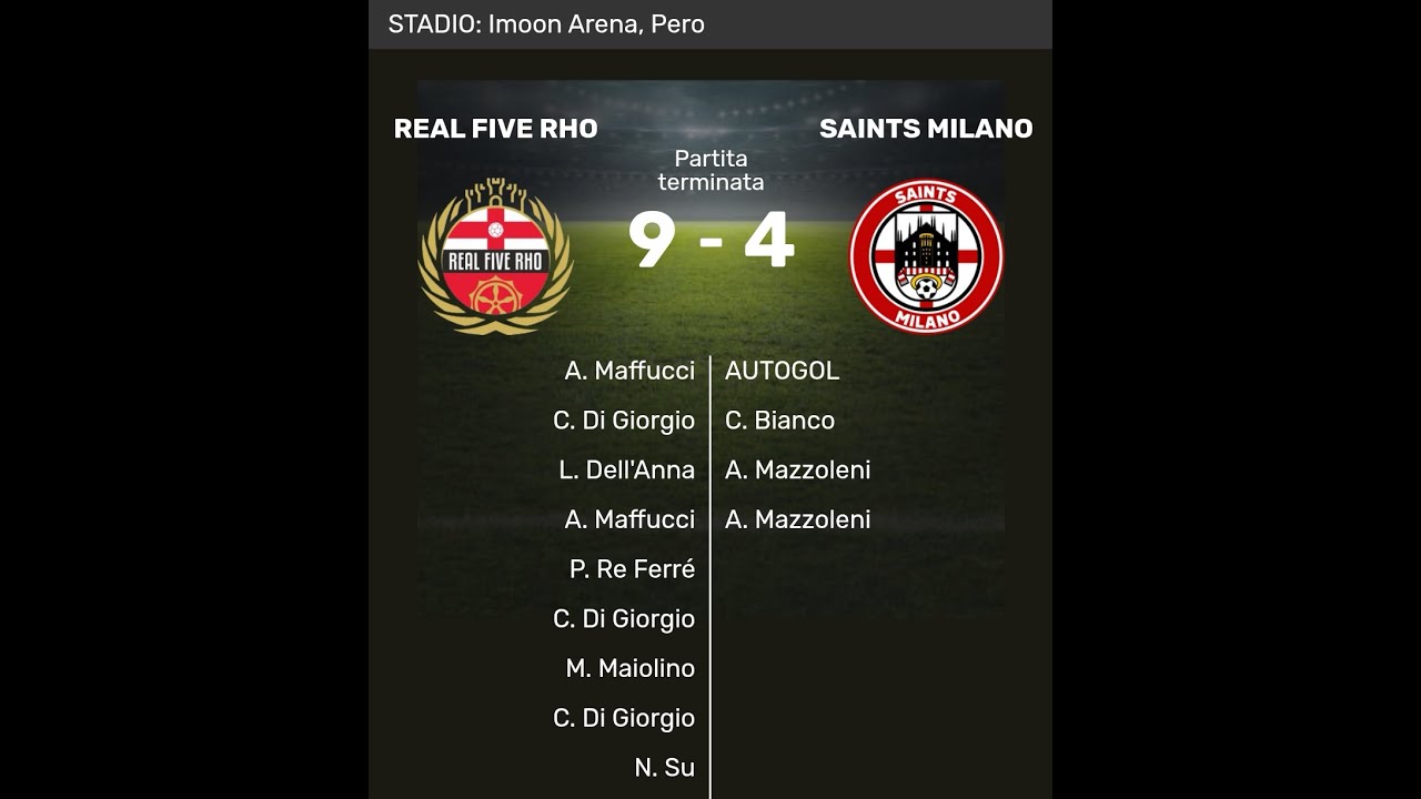 C5_U17_REGIONALI_LOMBARDIA_GIR A_10^ G_24.01.2026_REAL FIVE RHO vs SAINTS MILANO 9-4