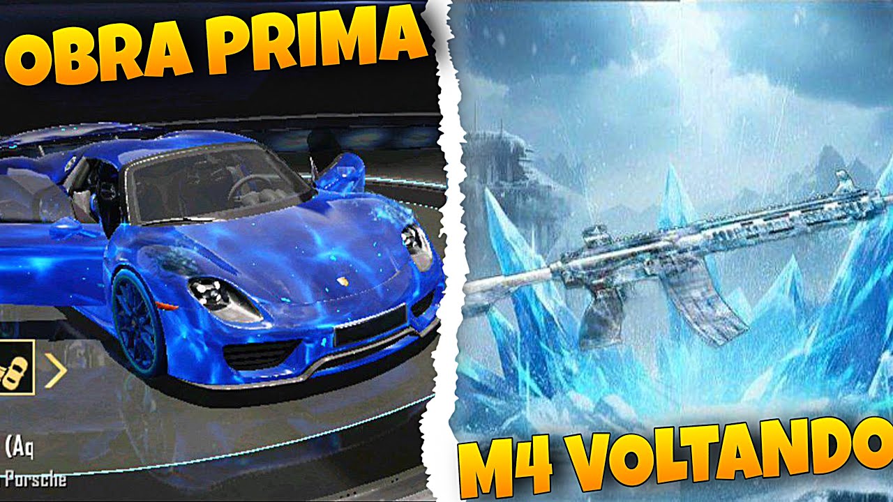 M4 GLACIAL VOLTANDO NA ROLETA | NOVA OBRA PRIMA DAS PORSCHE PUBG MOBILE 