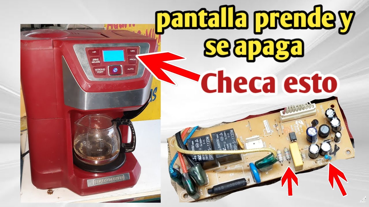 reparar cafetera Black and decker prende y se apaga