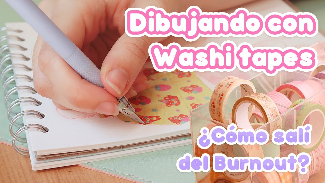 Dibujando con washi tapes y acuarelas💕 (+ Cómo salí del BURNOUT)