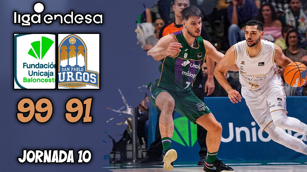 UNICAJA - RECOLETAS SALUD SAN PABLO BURGOS (99-91) | Jornada 10